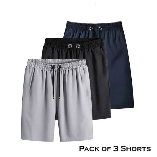 Combo of 3 Men's Cotton Polyester Shorts a51190