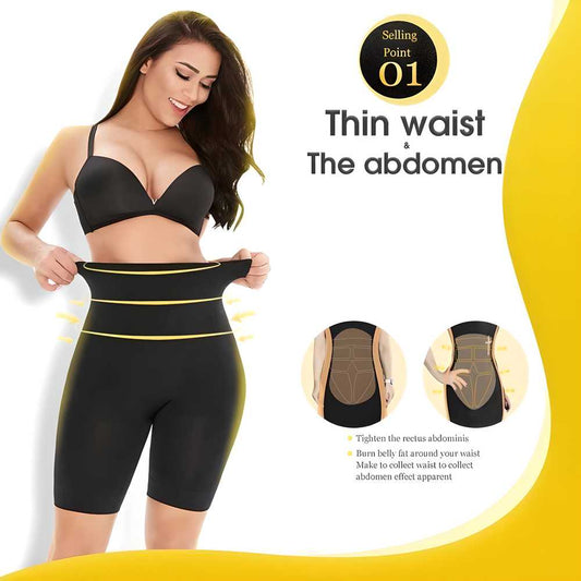 4-in-1 Shaper - Quick Slim Shape Wear Tummy, Back, Thighs, Hips - Black/Efffective Seamless Tummy Tucker (Assorted Colour) a51190